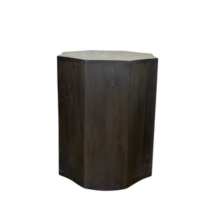 Vector Accent Table - Brownstone, side, accent table, side table, end table, octogonal, handmade, mango wood, sustainable, liamandlana.com