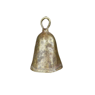 Vintage Brass Cow Bell, front side, bell, cow bell, vintage bell, decor, table top accessories, liamandlana.com 